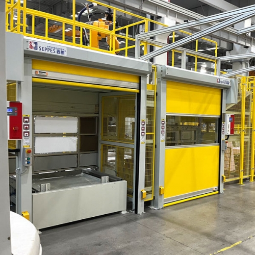 焊接工作站机器人联动防护快速门